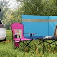 thumbnail image 1 of Outsunny Outdoor Rocking Chair Folding Camping Chair Portable Rocker with Armrests, Side Cup Holders, & Carry Bag, Red, 1 of 9
