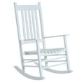 thumbnail image 1 of Outsunny Outdoor Rocking Chair, Patio Wooden Rocking Chair with Smooth Armrests, High Back for Garden, Balcony, Porch, Supports Up to 352 lbs, White, 1 of 10