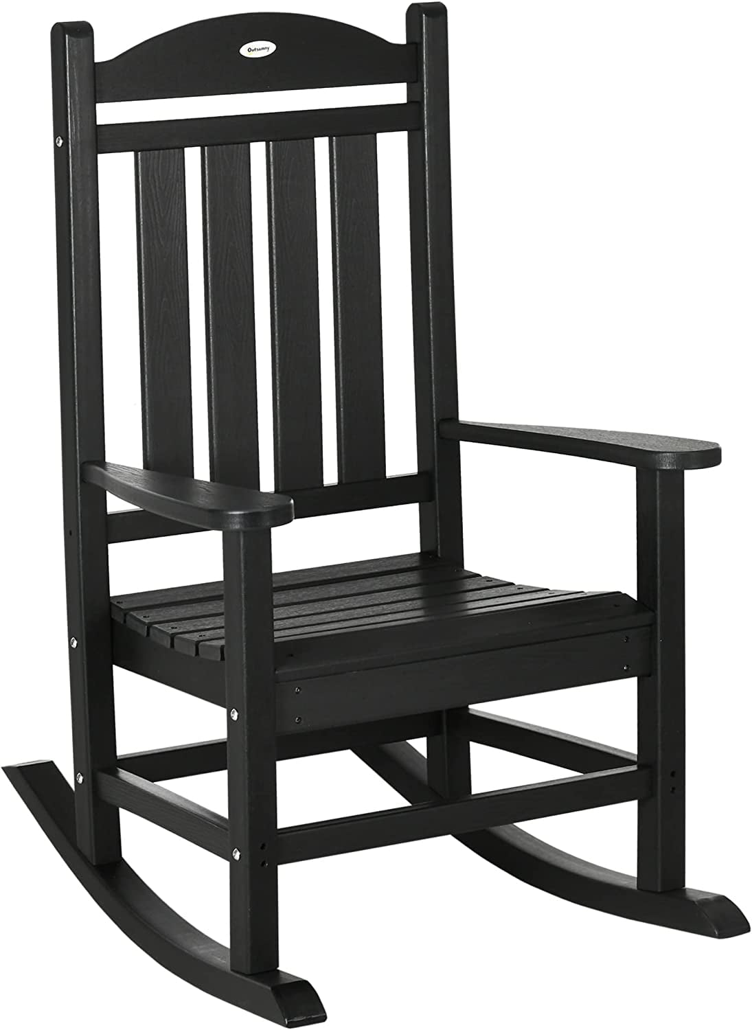 Outsunny Outdoor Rocking Chair, All Weather-Resistant HDPE Rocking ...