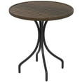 Outsunny Outdoor Side Table, 26" Round Patio Table With Steel Frame And