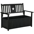 Outsunny Outdoor Storage Bench, 43 Gallon Deck Box with Armrests