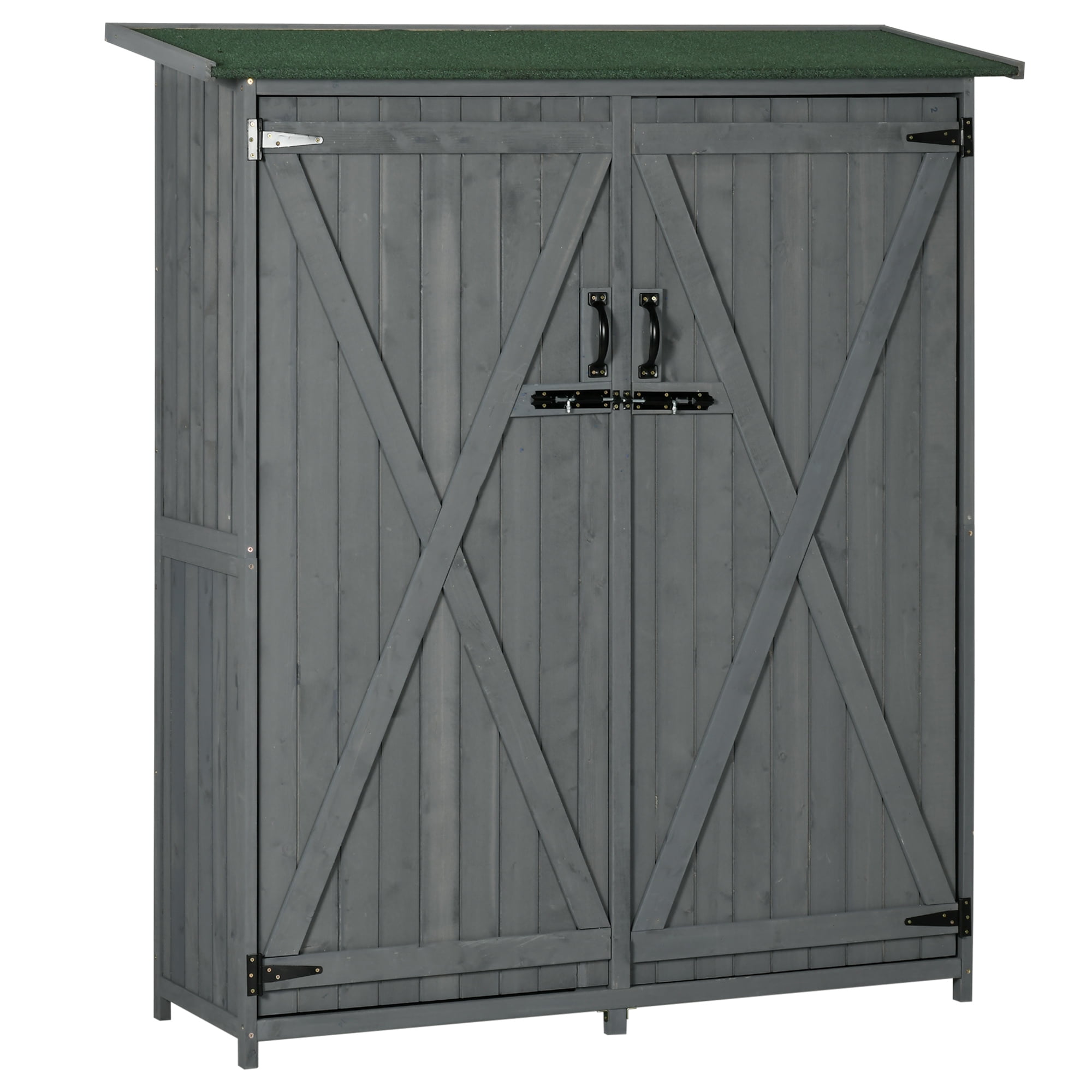 EAST OAK Outdoor Storage Shed, 53Cu.ft Vertical Resin Tool 4 x 6.6 FT  Cabinet w/o Shelf for Garden, Patio, Backyard, All-Weather Outdoor Storage