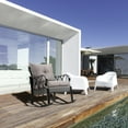 thumbnail image 1 of Outsunny Outdoor Wicker Rocking Chair with Padded Cushions, Gray, 1 of 9