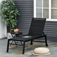 thumbnail image 1 of Outsunny Patio Chaise Lounge Chair with 5-Position Backrest, Black, 1 of 10
