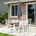 thumbnail image 1 of Outsunny Patio Dining Set for 6, Outdoor Furniture Set with a Table & Chairs, Cushions, Umbrella Hole for Garden, Backyard, or Poolside, Beige, 1 of 9