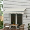 thumbnail image 1 of Outsunny Patio Retractable Awning 98.5" x 78.75" Beige & White Rectangle Shelter, 1 of 9