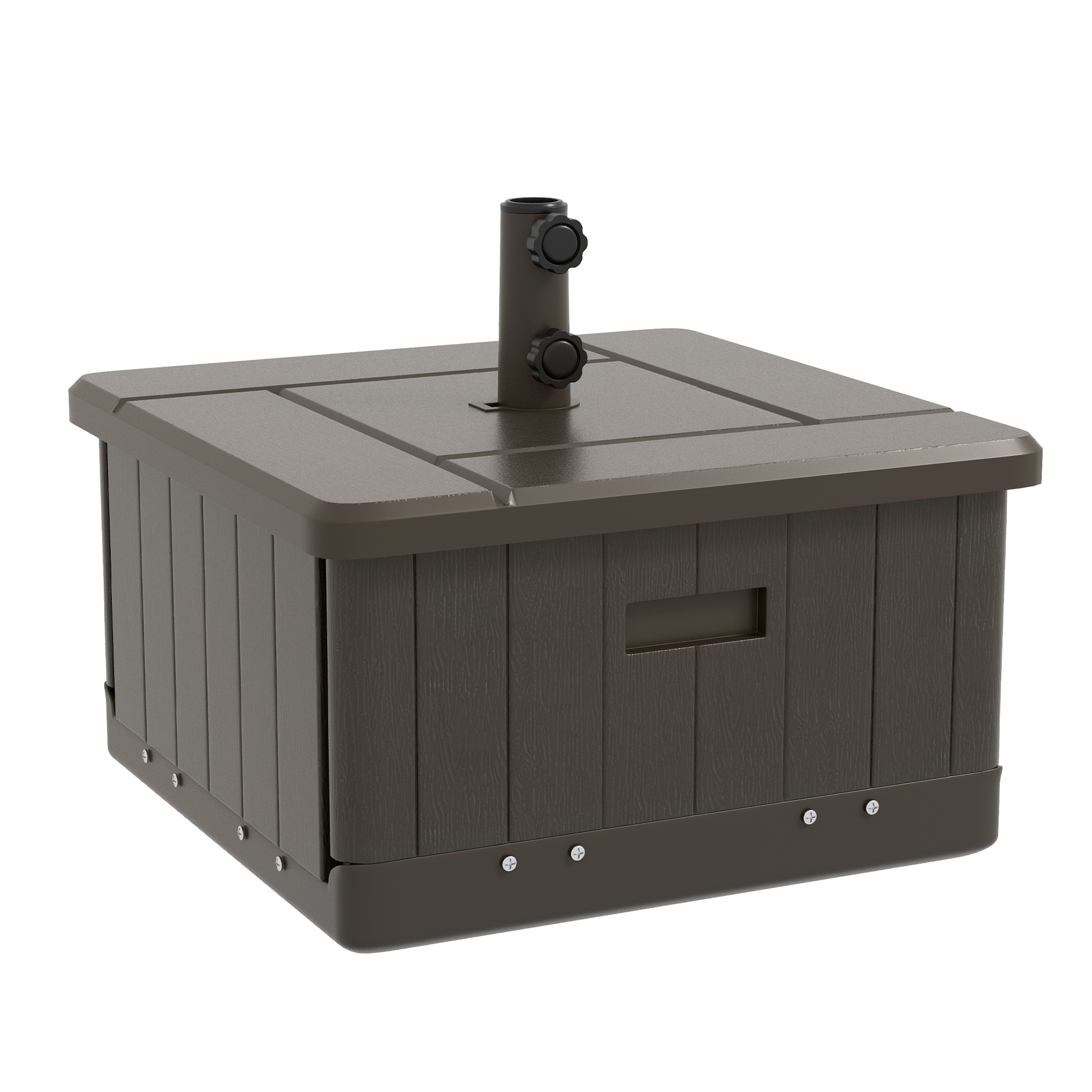 California Umbrella Sunmaster Series Aluminum Side Table with Umbrella