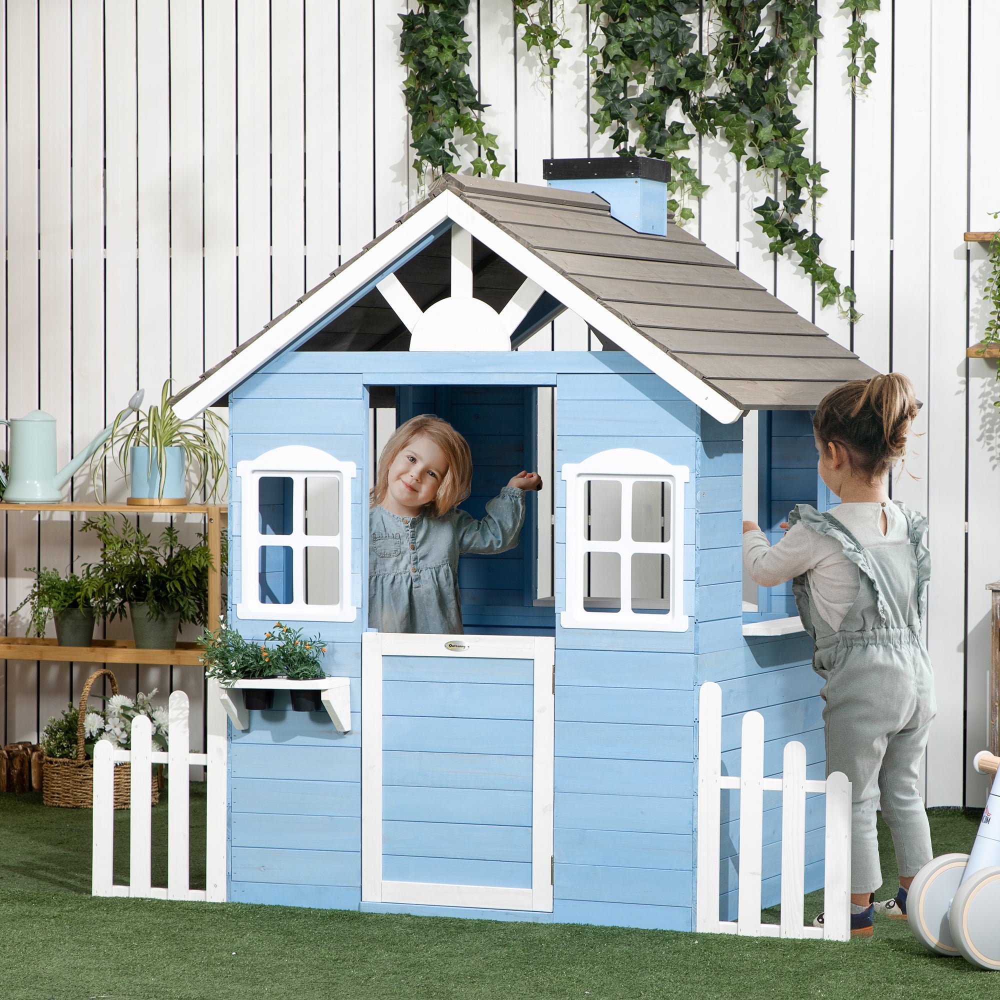 unoa KIDS Poppied Garden Blue レオタード unoa KIDS Poppied Garden