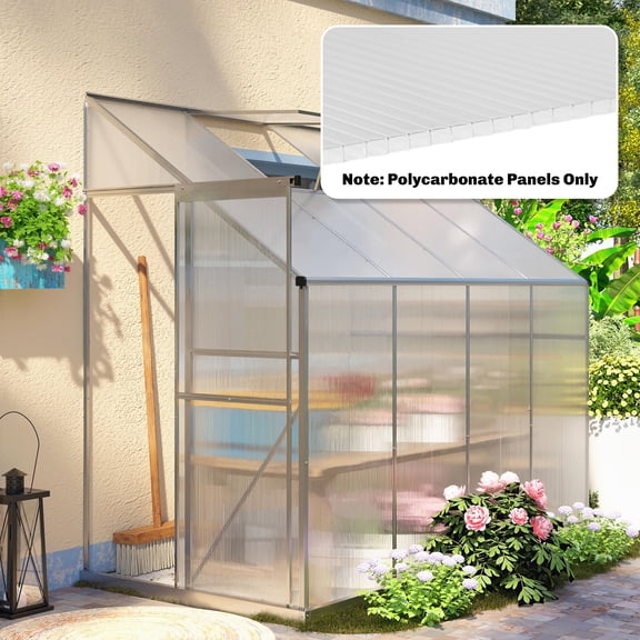 Outsunny Polycarbonate Greenhouse Panels UV Protected Twin-Wall Polycarbonate Sheet 10 Pack Clear