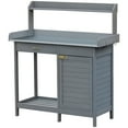 thumbnail image 1 of Outsunny Potting Bench Prep Table with Faucet, and Storage, Gray, 1 of 8