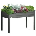 Outsunny Raised Garden Bed with Legs, 48" x 22" x 30", Elevated Wooden