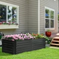 thumbnail image 1 of Outsunny Raised Garden Bed Metal Planter Box with Reinforced Rods, Black, 1 of 9