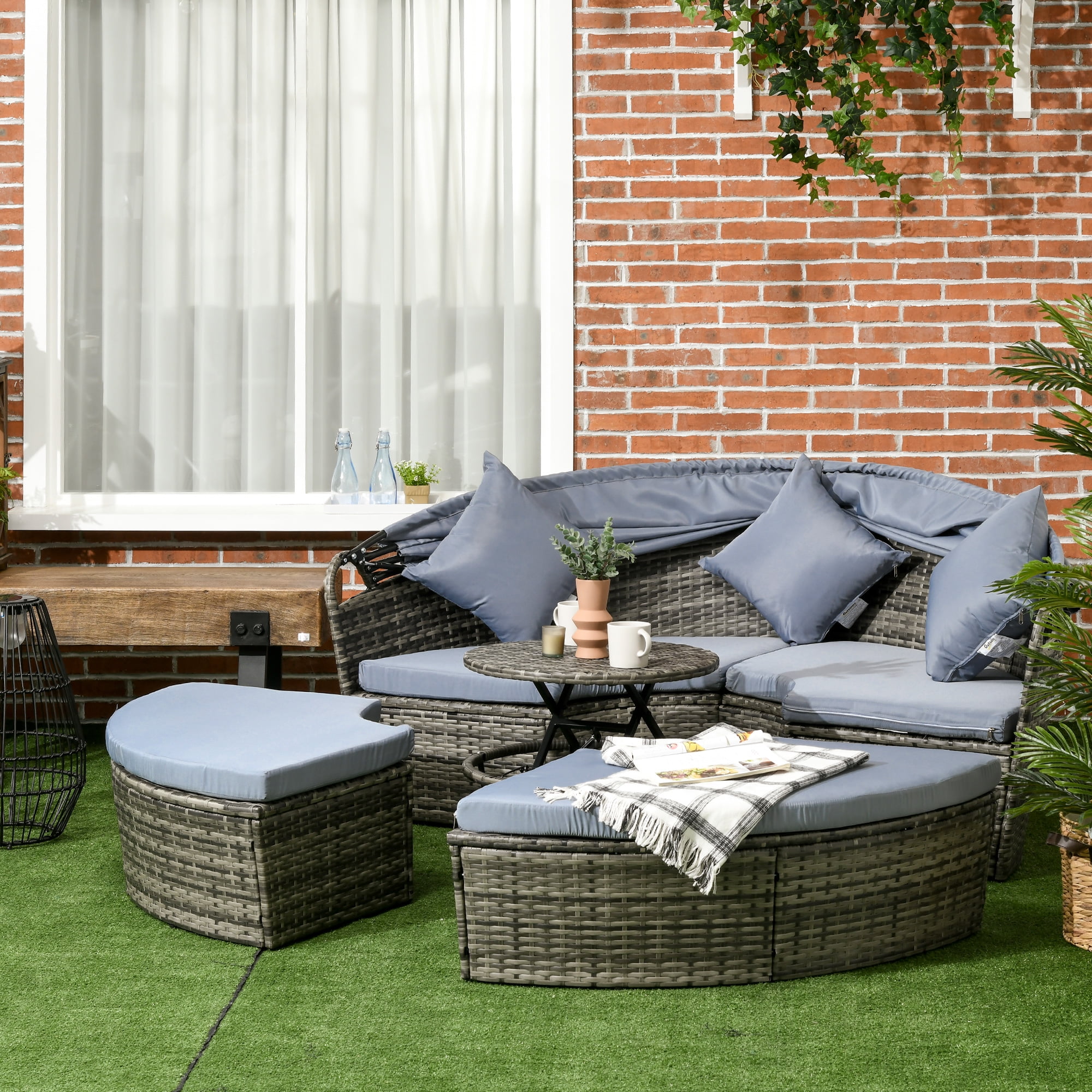 Outsunny rattan garden furniture best sale