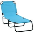 Outsunny Outdoor Sun Lounger, Reclining Lawn Chair, Folding