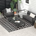 thumbnail image 1 of Outsunny Reversible Outdoor Rug, 8' x 10' Outdoor Patio Rug Waterproof, Portable RV Camping Carpet with Carry Bag, Large Floor Mat for Backyard, Beach, 1 of 9