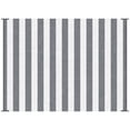 thumbnail image 1 of Outsunny Reversible Outdoor Rug, 9' x 12' Waterproof Plastic Straw Floor Mat, Portable RV Camping Carpet with Carry Bag, Large Floor Mat for Backyard, Deck, Picnic, Beach, Gray & White Striped, 1 of 5
