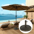 thumbnail image 1 of Outsunny Round Patio Umbrella Base, 26 lbs Resin Umbrella Stand Base, Patio Umbrella Holder for 1.3"/1.5"/1.9" Umbrella Poles, Bronze, 1 of 9