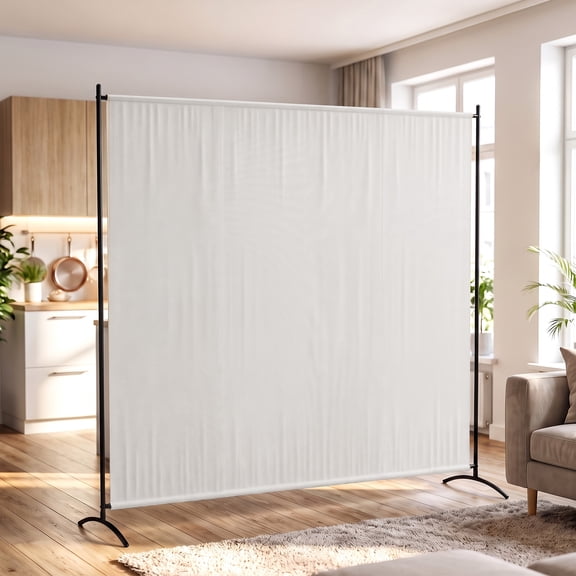 Outsunny Single Panel Outdoor Privacy Screen, 5.9FT Tall Room Divider with UPF30+ Protection, Outdoor Freestanding Privacy Panel Partition, Beige