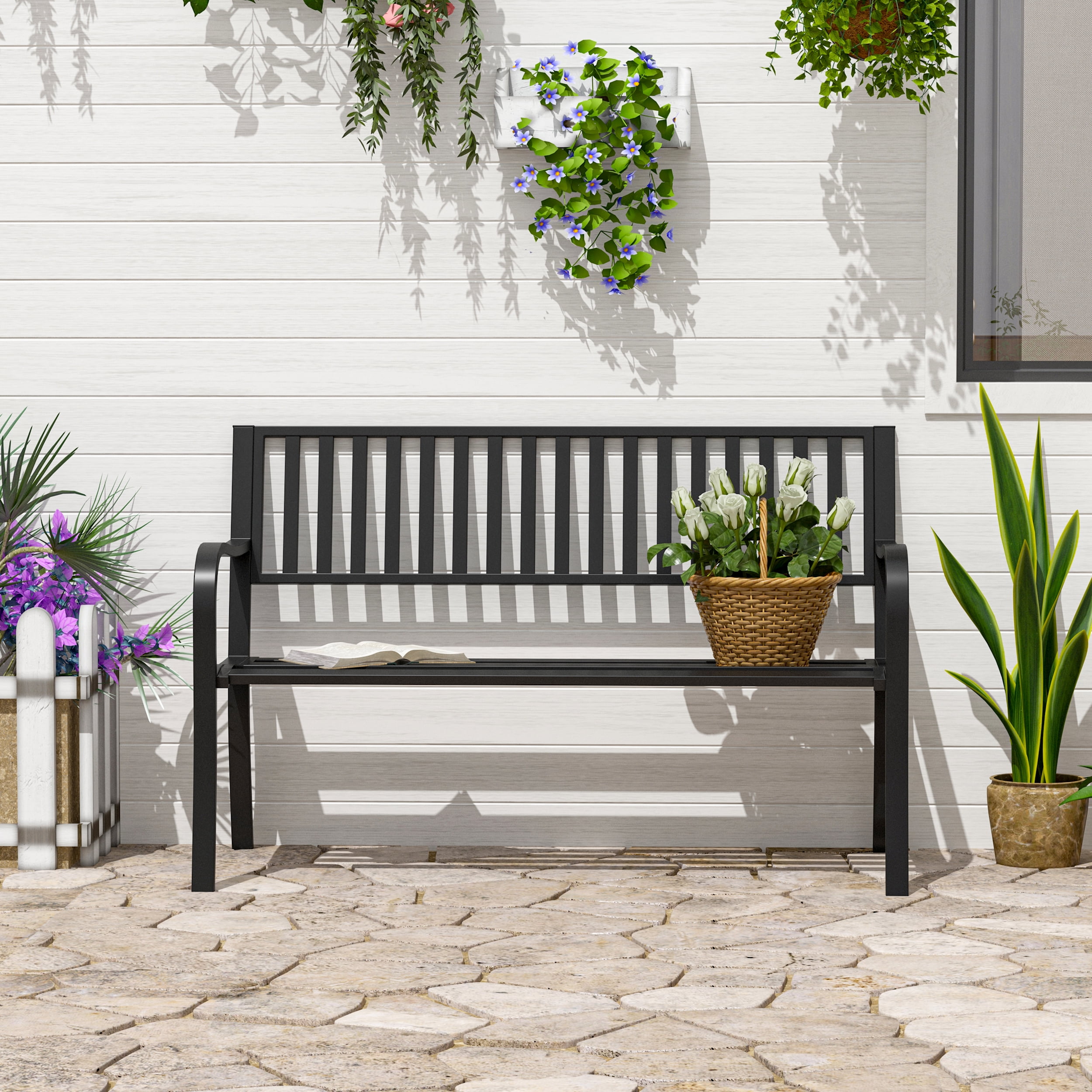 Slatted garden bench new arrivals