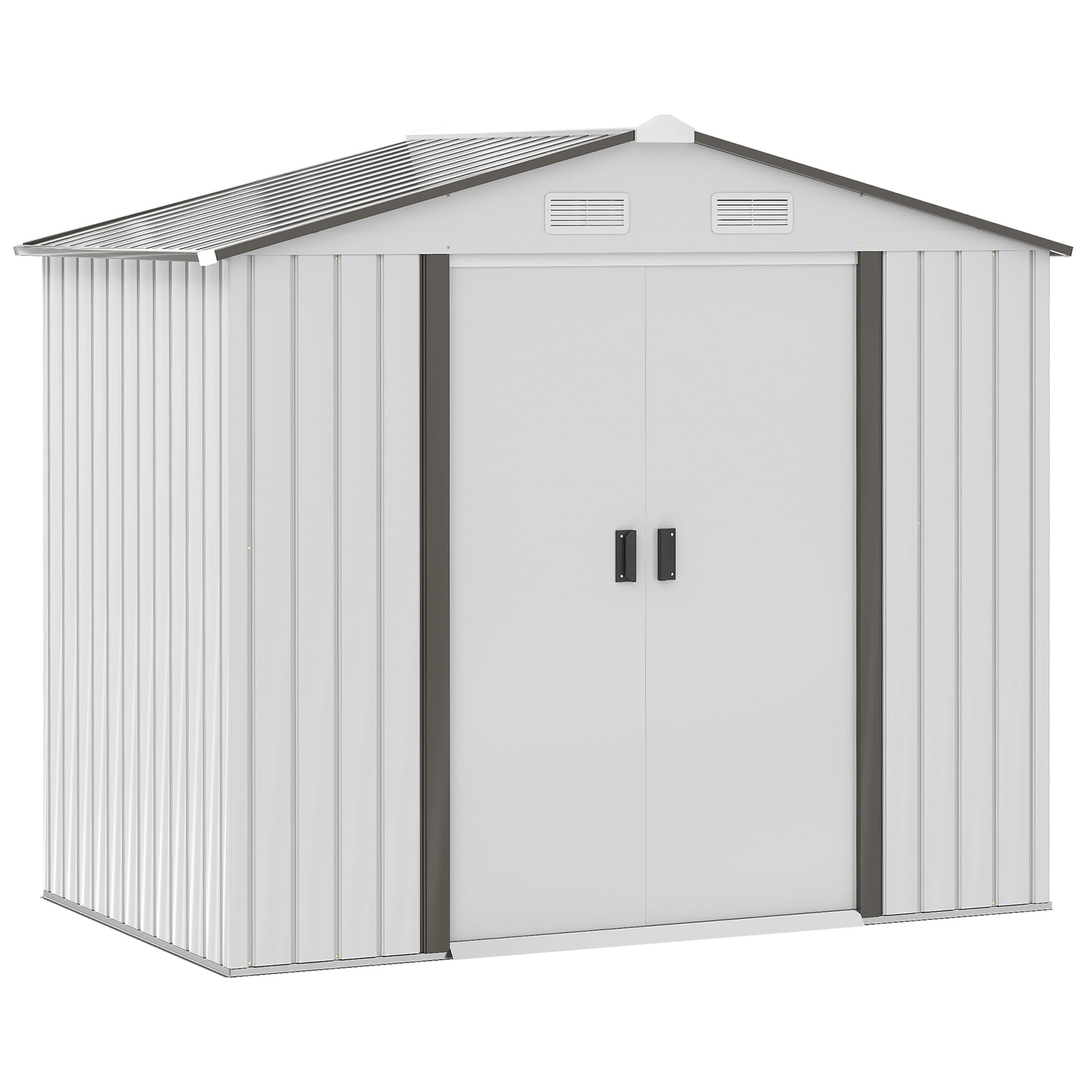 Outsunny Steel Outdoor Shed Organizer and Garden Storage Shed - Walmart.com