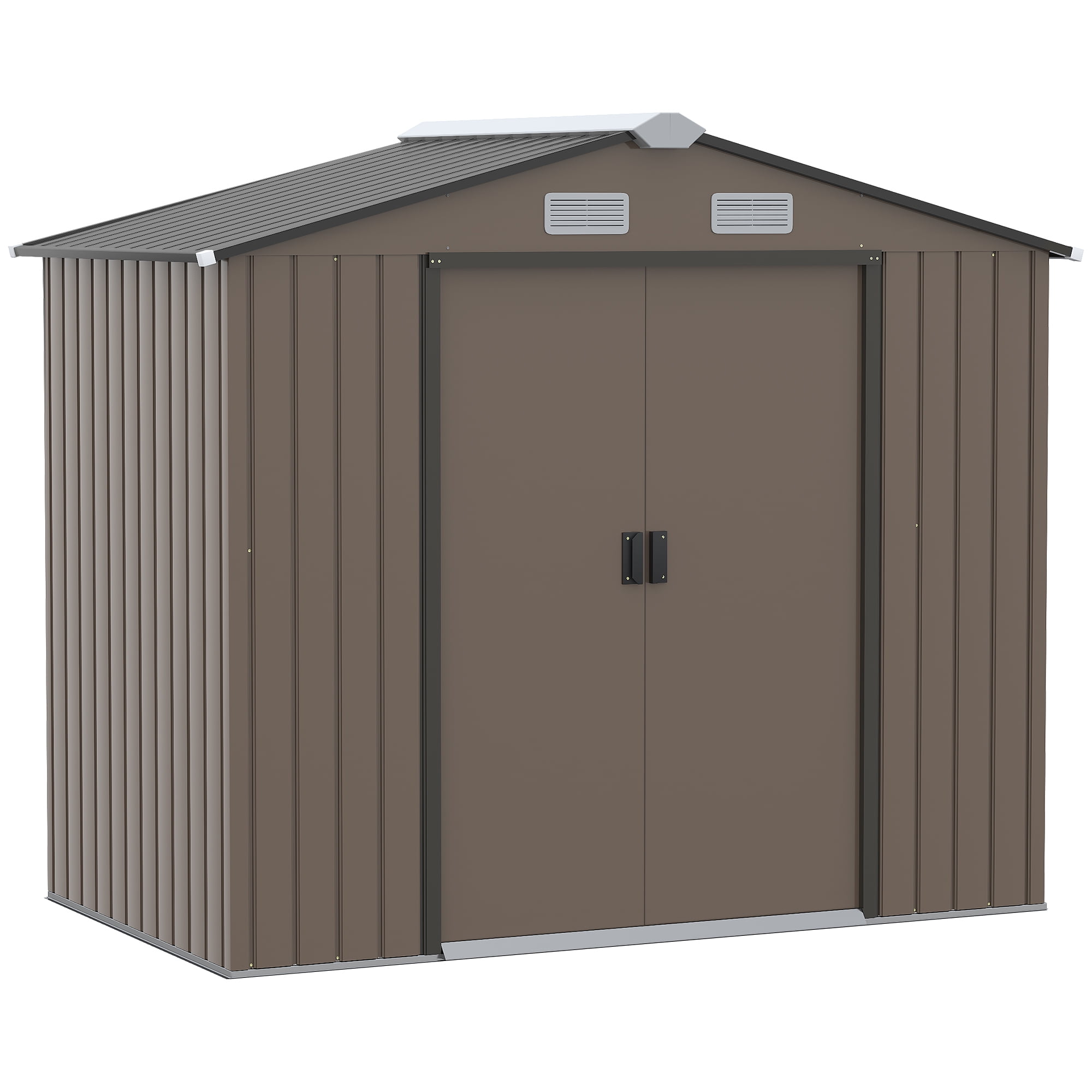 Outsunny Steel Outdoor Shed Organizer and Garden Storage Shed