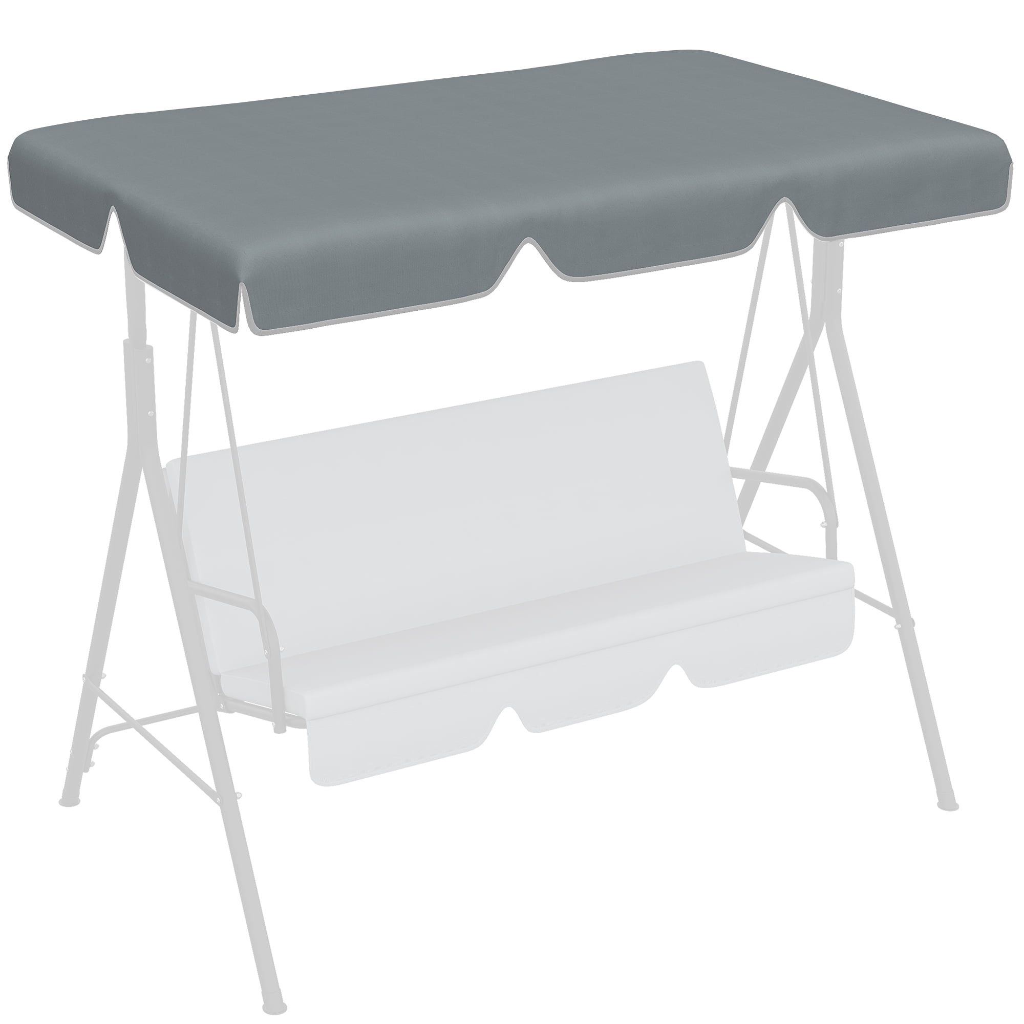 Outsunny Swing Canopy Replacement for 84A 054 Series Black