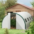 thumbnail image 1 of Outsunny Tunnel Greenhouse w/ Doors and Windows, 19.7' x 10' x 6.6', White, 1 of 9