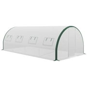 Outsunny Tunnel Greenhouse w/ Doors and Windows, 19.7' x 10' x 6.6'