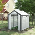 thumbnail image 1 of Outsunny Walk-In Tunnel Greenhouse with Windows, Mesh Doors, Weather Cover, 1 of 9