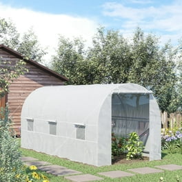 グリーンヘルムさん セット FDW Outdoor Greenhouse Kit, Portable Walk-in, Size L9.8'xW6