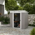 thumbnail image 1 of Outsunny Weather Resistant Steel Metal Outdoor Garden Storage Shed with Vents 6 x 4, Gray, 1 of 9