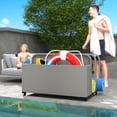 thumbnail image 1 of Outsunny Wicker Pool Float Storage Organizer, Pool Float Holder, Mixed Gray, 1 of 9