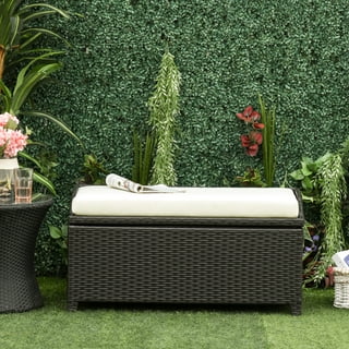 Walmart patio storage bench hotsell