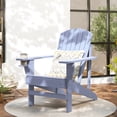 thumbnail image 1 of Outsunny Oversized Adirondack Chair, Outdoor Fire Pit and Porch Seating, Classic Log Lounge w/ Built-in Cupholder for Patio, Backyard, Gray, 1 of 9