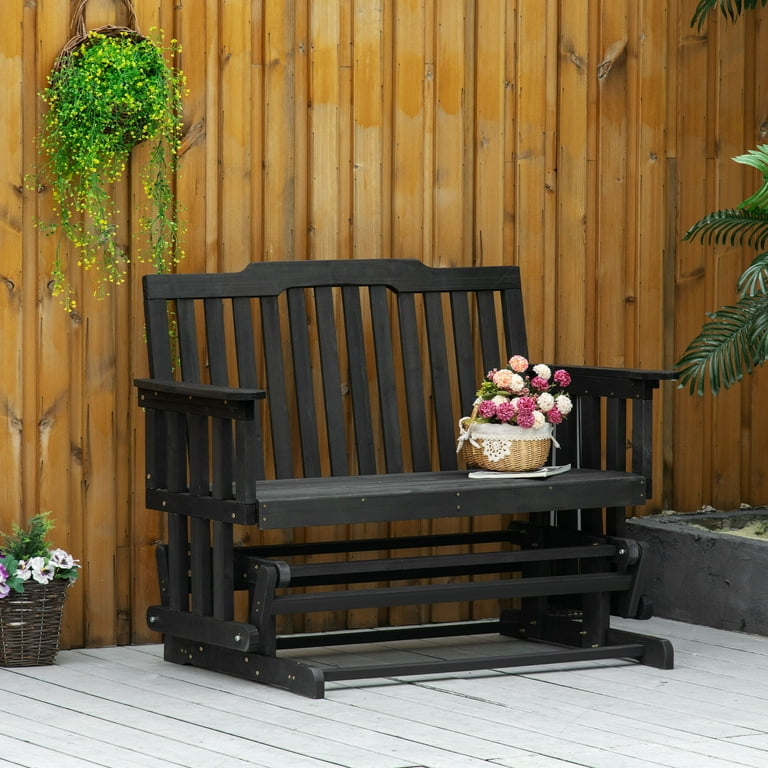 Front porch glider bench discount