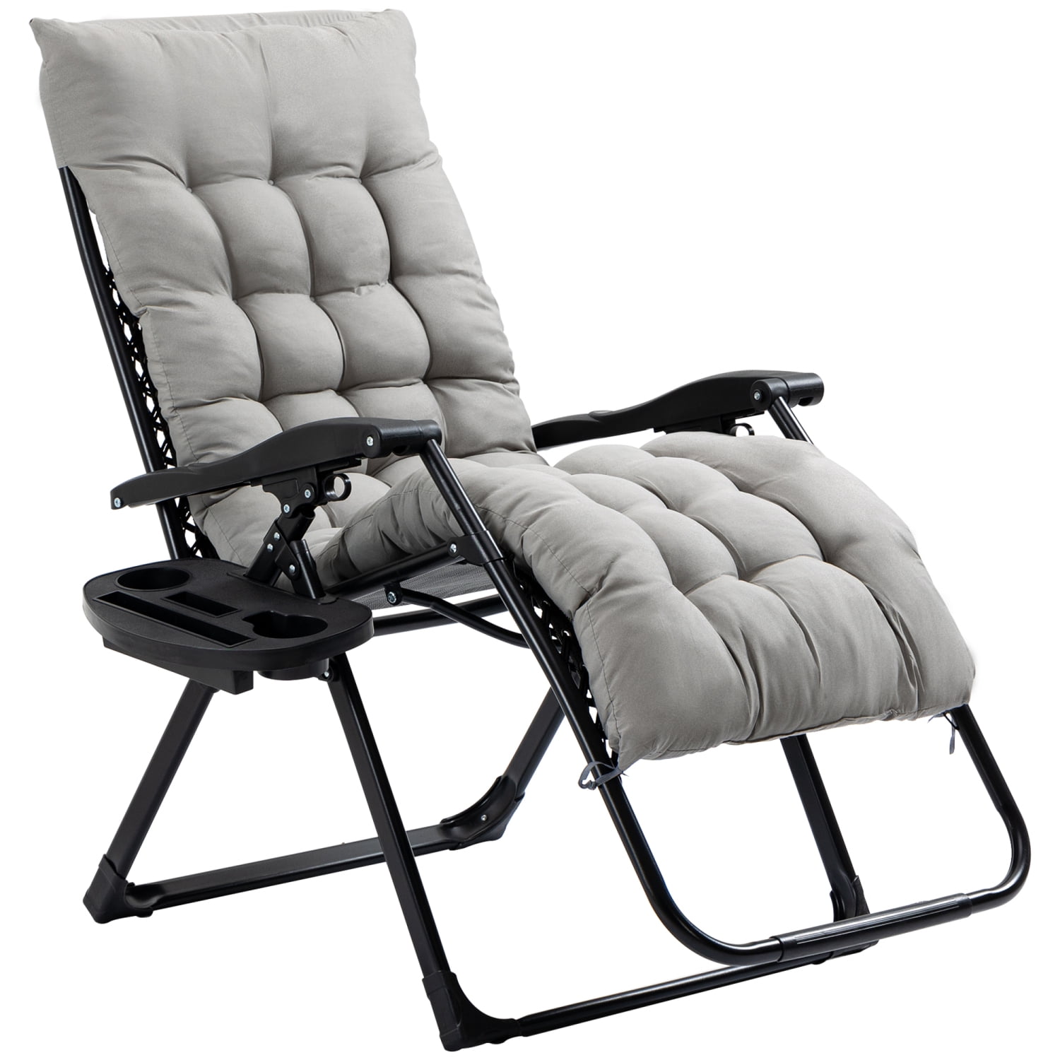 Outsunny Zero Gravity Chair Folding Reclining Lounge Chair with Padded ...
