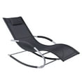 thumbnail image 1 of Outdoor Seating Outsunny Zero Gravity Rocking Chair Outdoor Chaise Lounge Chair Recliner Rocker with Detachable Pillow and Durable Weather-Fighting Fabric for Patio, Deck, Pool, Black,Garden Seating, 1 of 9