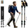 thumbnail image 1 of Outsura Hiking Poles (Pair of 2) - Aluminum, Collapsible, Lightweight Trekking & Walking Sticks for Hiking, 1 of 7