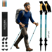 Outsura Trekking Poles (Pair of 2) - Aluminum, Collapsible, Lightweight Hiking & Walking Sticks