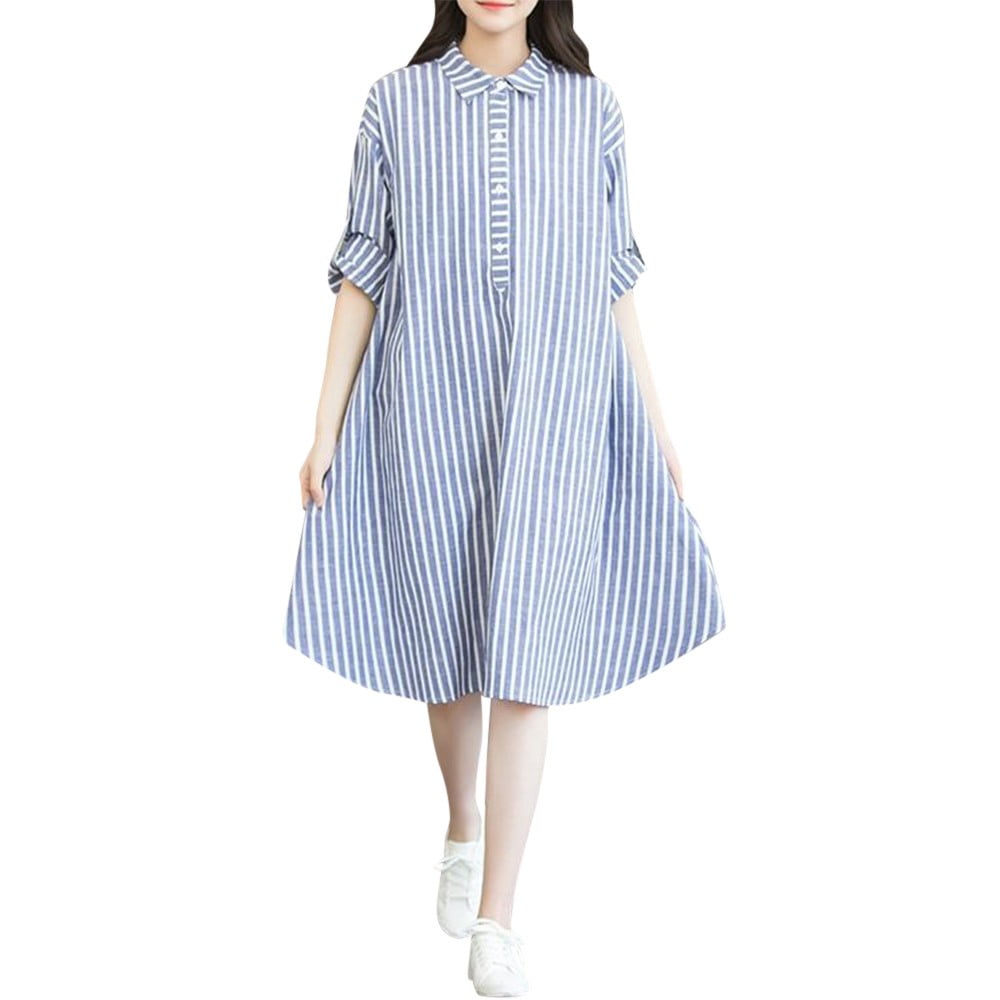Outtop Regular Striped Maternity Dress, Plus Size Martinique | Ubuy