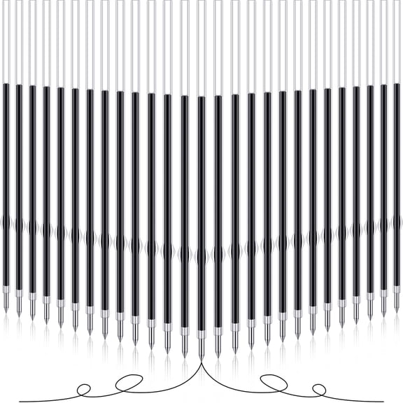 Outus 60 Pcs 0.7 mm Black Retractable Pen Refills Bulk 4.2inch Replacement Ballpoint Ink Pen Refills for Click Ball Point Pens School Office Supplies