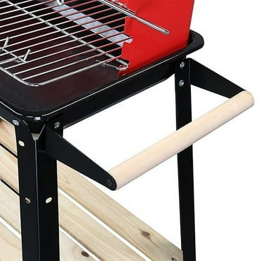 Outvita Charcoal Grill, 22 inch Stainless Steel BBQ Charcoal with Wheels and Storage Holder for Camping Picnic Barbecue Party Outdoor