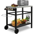 Outvita Outdoor Grill Cart, Movable Food Prep and Work Cart Table