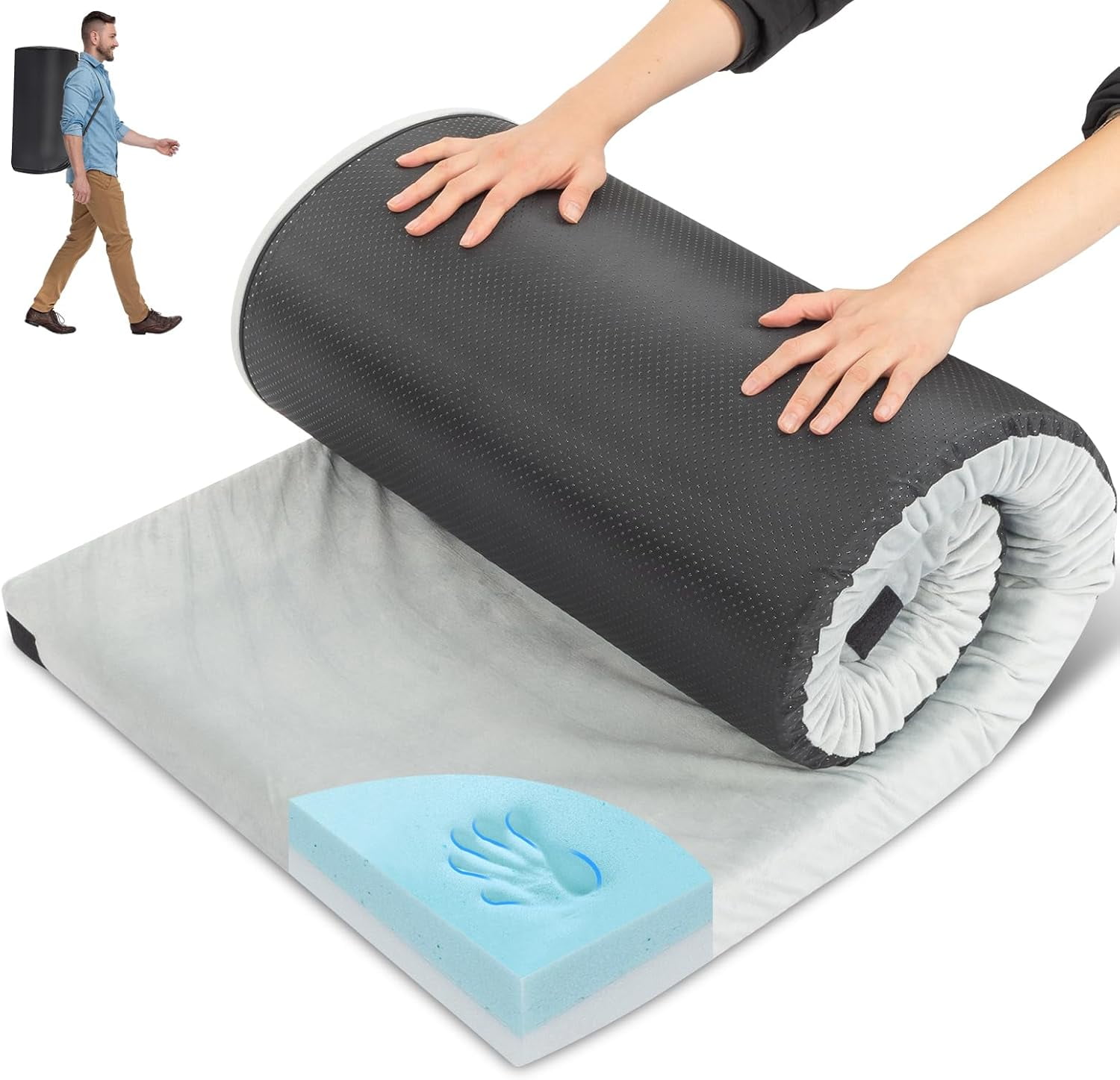 Outvita Sleeping Pad, Portable Camping Mat, CertiPURUS Memory Foam