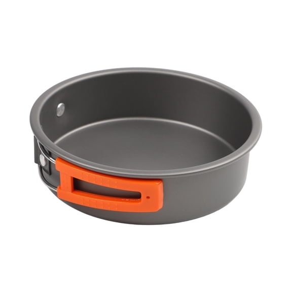 Outvital Camping Frying Pan for 2-3 People Non-Stick Alumina Cookware Lightweight Foldable Pan for Outdoor Cooking Black