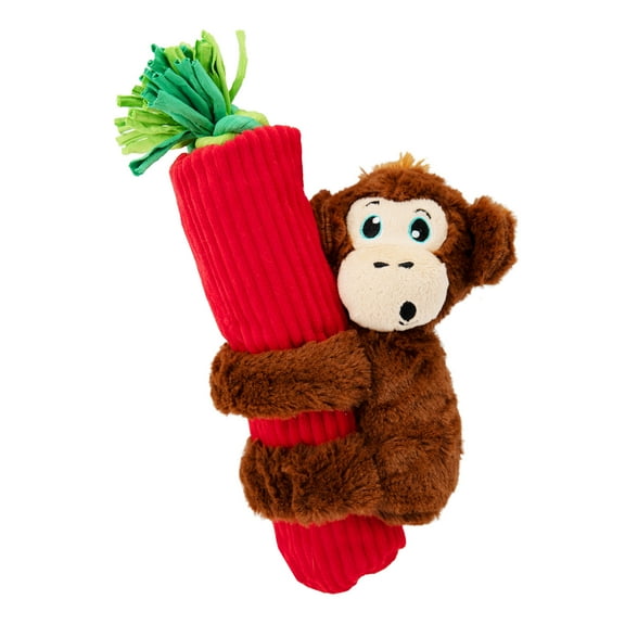 Outward Hound Cuddly Climbers Monkey Dog Toy, Brown, Small
