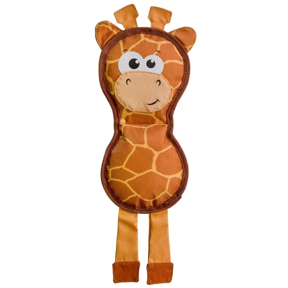 Outward Hound Fire Biterz Giraffe Firehose Plush Dog Toy Brown Medium