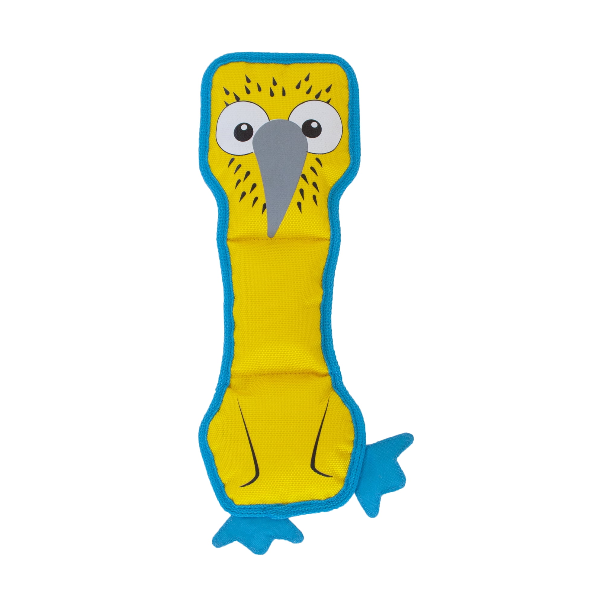 Outward Hound Fire Biterz Boobie Bird Plush Interactive Dog Toy, Yellow, Medium