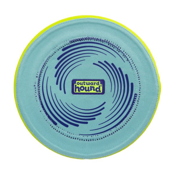 Outward Hound FlyFetch Disc Dog Toy, Aerodynamic for Fetch, Lightweight Foam & Durable Rubber, Floats in Water, All Breeds