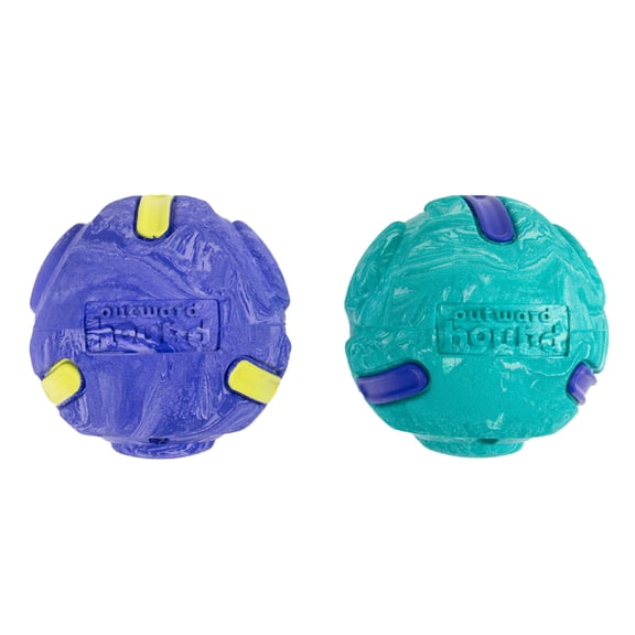 Outward Hound FlyFetch Rubber Fetch Ballz Dog Toy, Bounces & Floats, Launcher Compatible